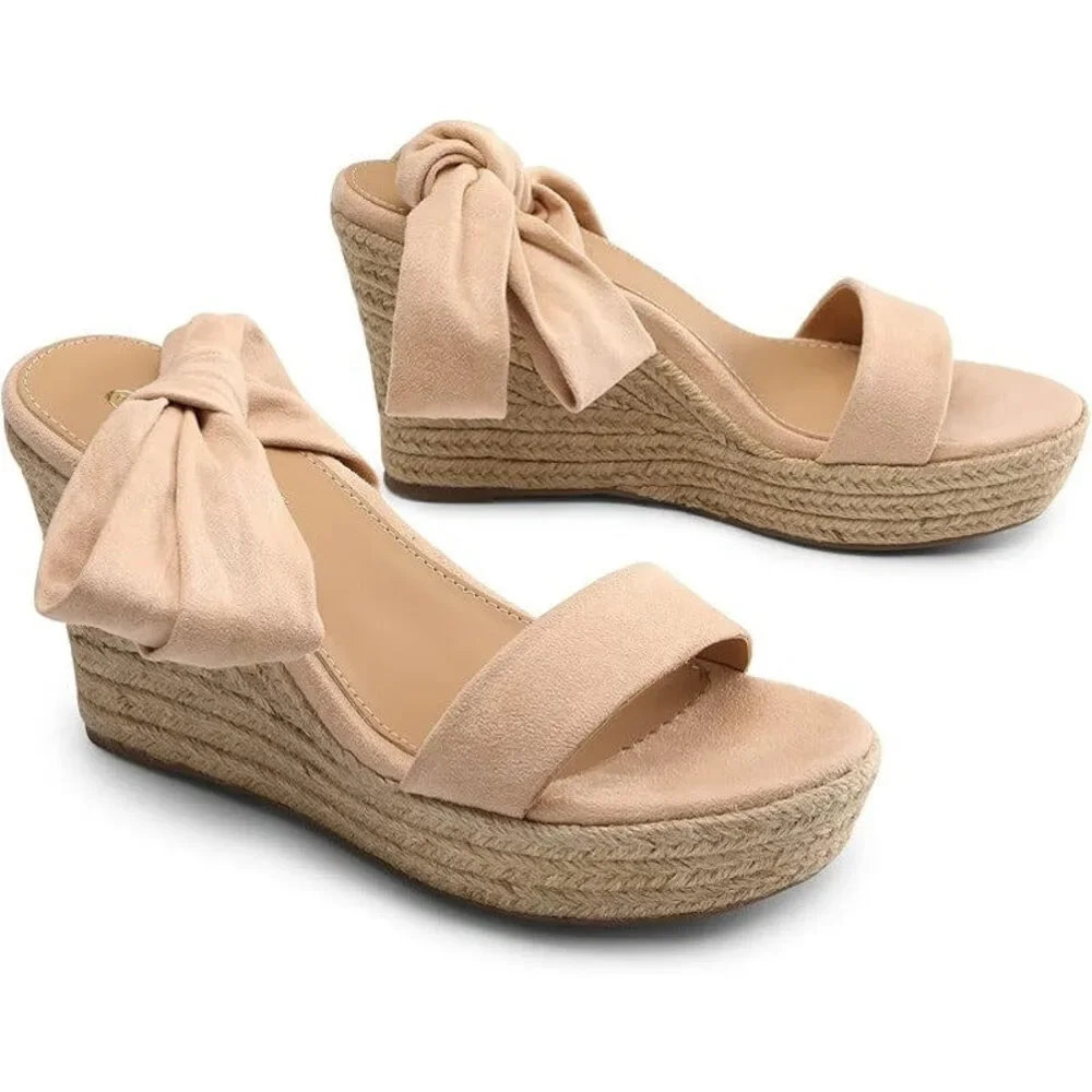 Dream Pairs Womens Size 9 Tan Faux Suede Open Toe 4.25
